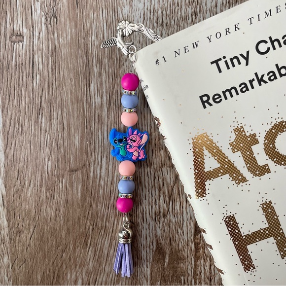 Bookmark Stitch Handcrafted Artisan Beaded Metal Journal Gift Read Book - Picture 3 of 3